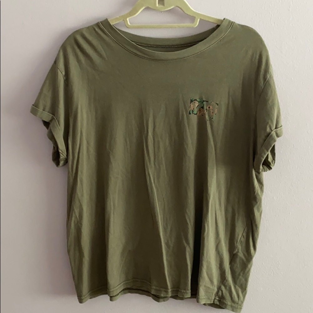 Camo green rcva crop top